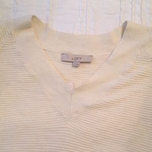 Off white ribbed oversized sweater